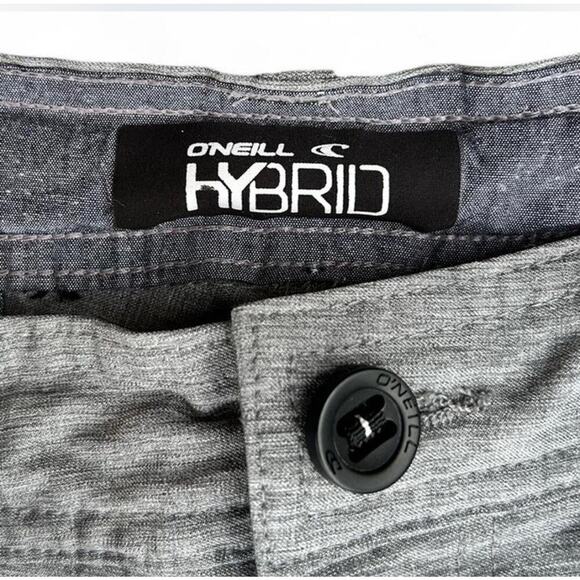 O’Neill Men’s Hybrid Performance Athletic Chino Shorts Gray 34” Waist 9” Inseam - Picture 3 of 6